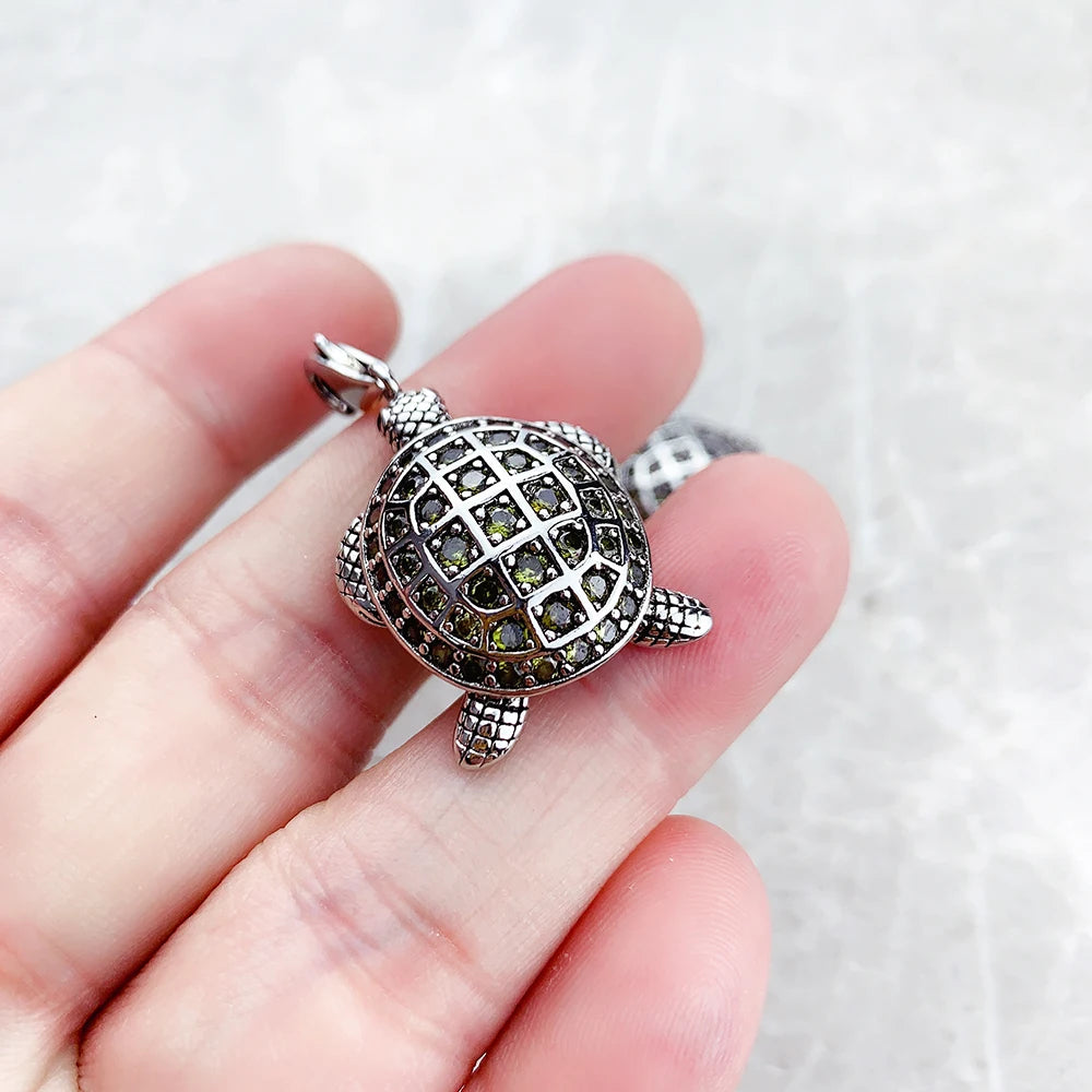 Pendant Green Turtle Large For Women Men