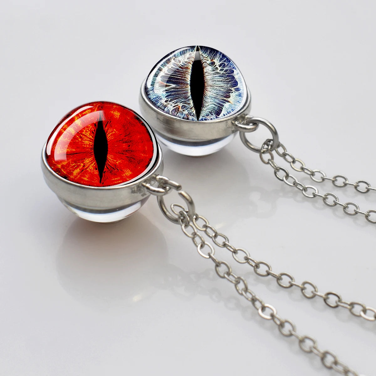 Dragon Eye Necklace Glass Ball Pendant Necklace for Women and Men