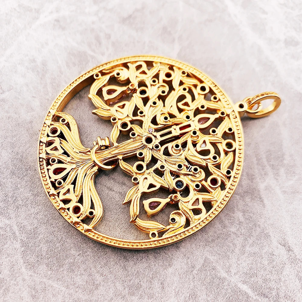 Pendant Artful Tree Gold Raven For Women