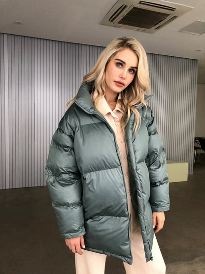 Thick Warm Fluff Coat For Women, Female Winter Jacket, Waterproof