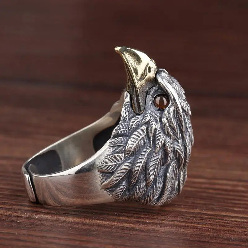 Vintage Thai Silver Eagle Cuff Finger Rings For Women & Men - Unisex