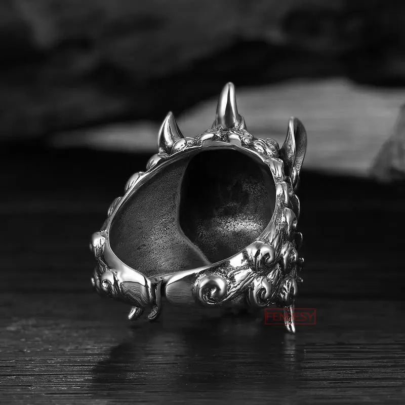 Retro Demon Dragon Ring