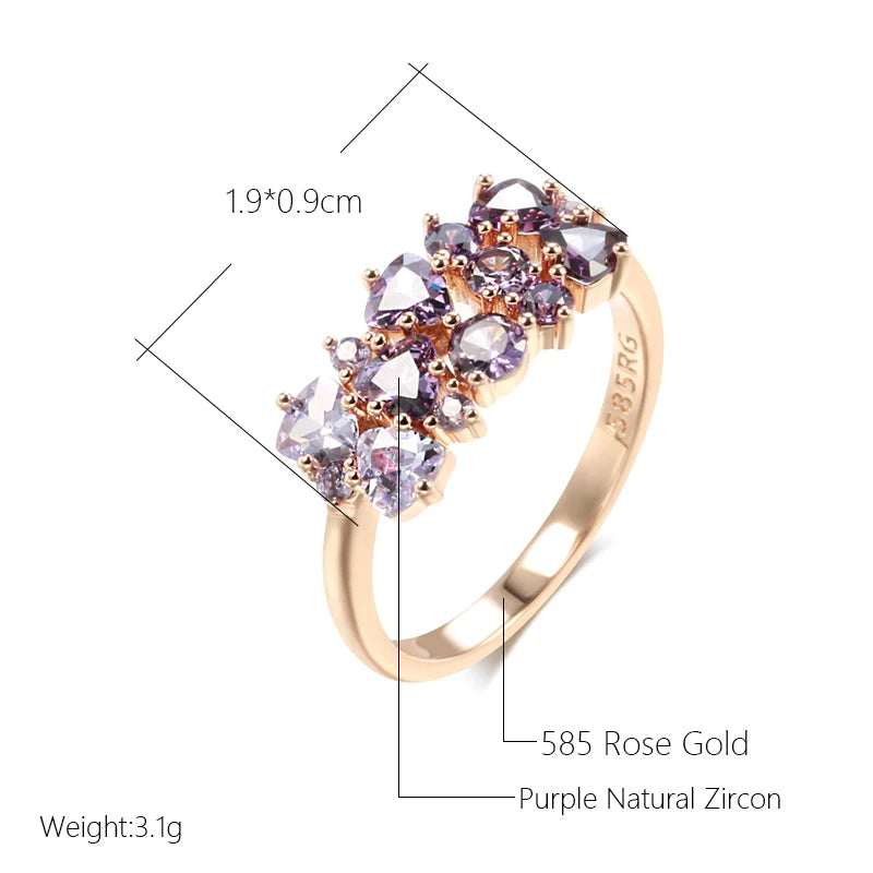 Gold/Silver Imitation Ring Women - Purple