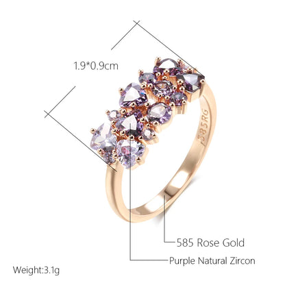 Gold/Silver Imitation Ring Women - Purple