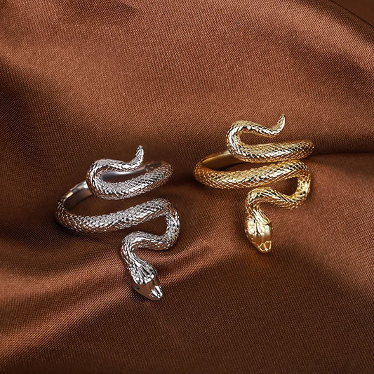 Imitation Silver Gold Snake Rings For Women