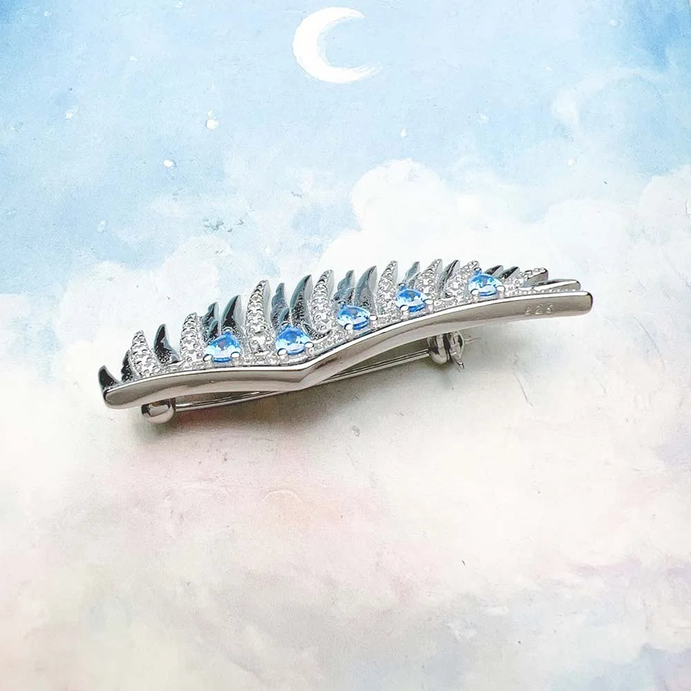 Blue Phoenix Wing Brooch For Women