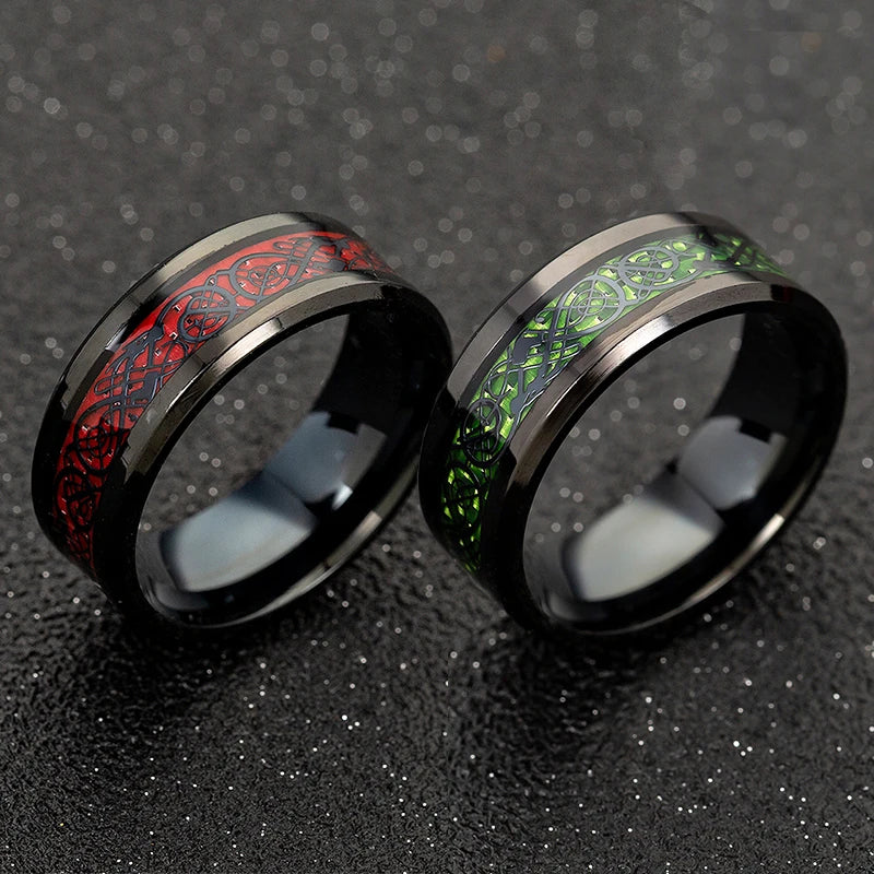 Men Stainless Steel Dragon Ring