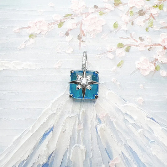 Star Blue Stone Pendant for Women