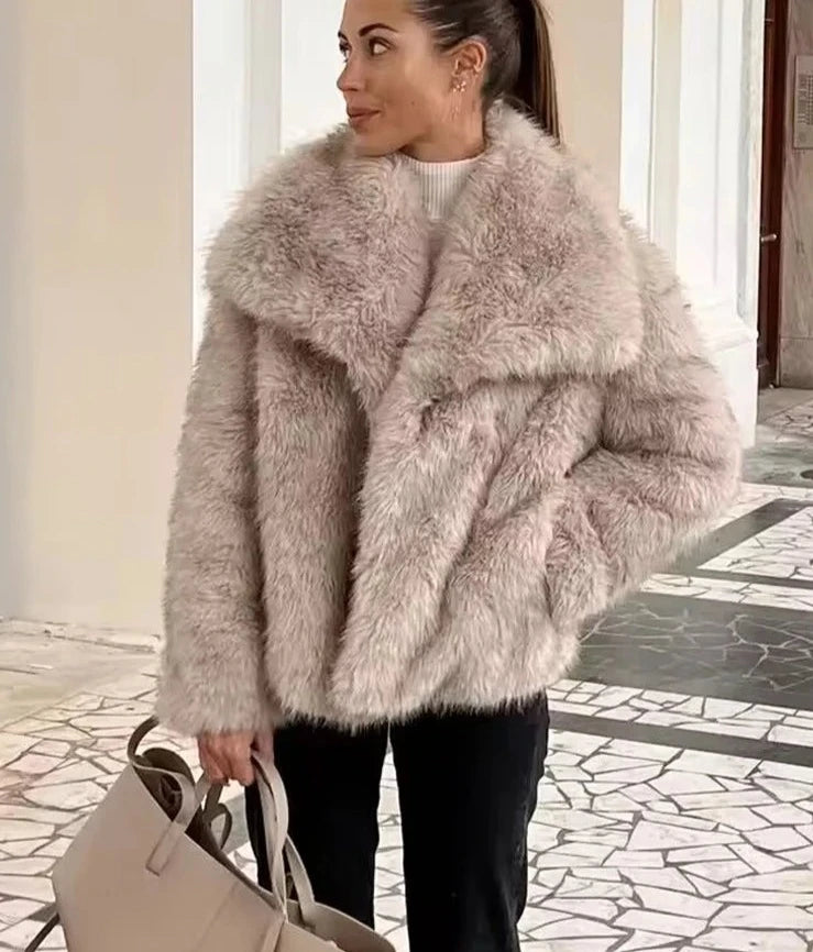 Winter Fashion Women Warm Plush Coat