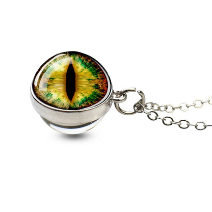 Dragon Eye Necklace Glass Ball Pendant Necklace for Women and Men