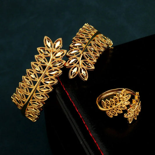 Gold/Silver Imitation Bangle/Bracelet + Ring